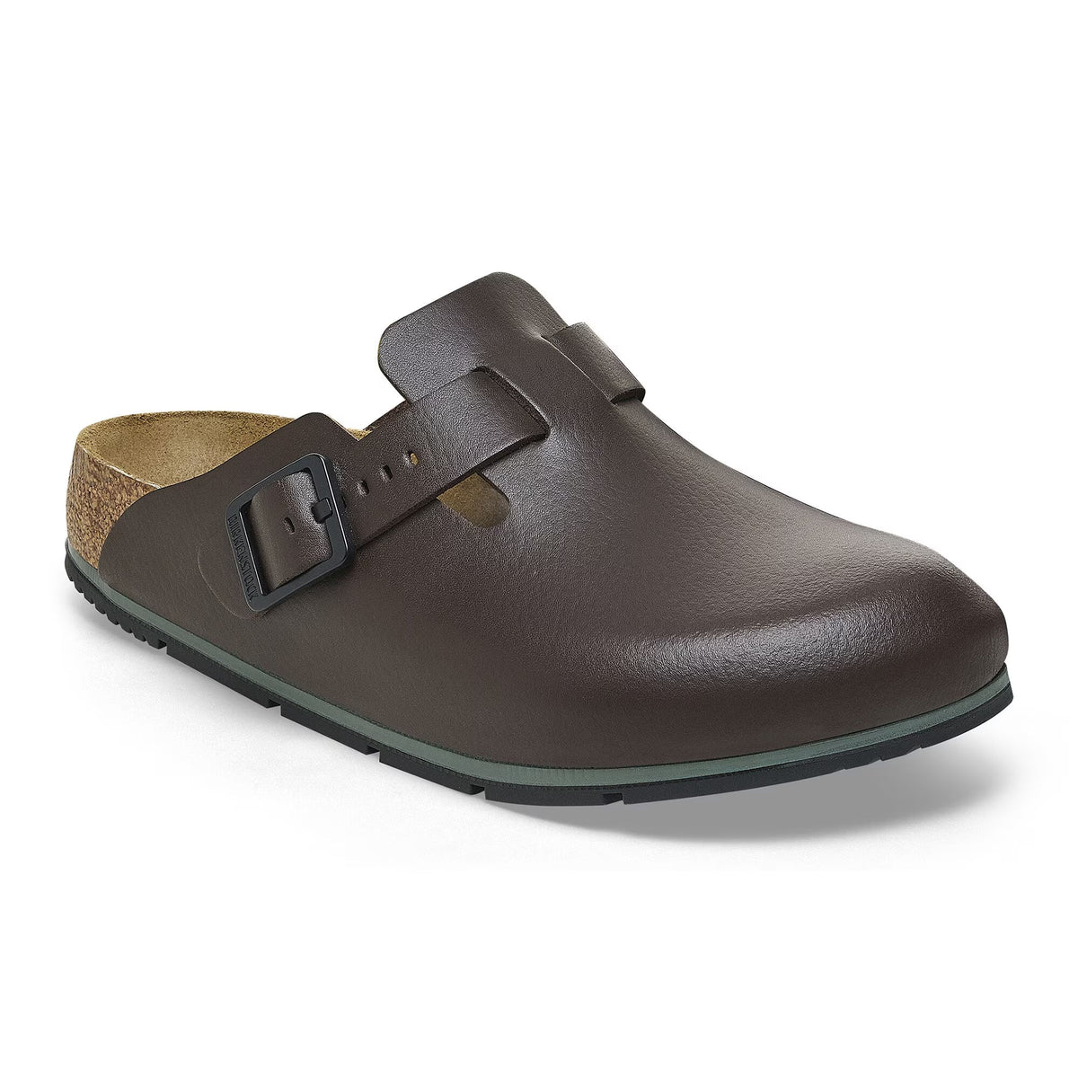 Sabot Birkenstock Boston uomo in pelle naturale marrone