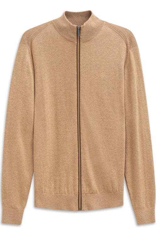 Cardigan con zip Beige BUGATTI 85520D7600 40 Uomo 
