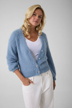 Cardigan Celeste polvere GUESS W6BR26/Z1408 G70D Donna 