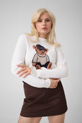Maglia Panna GUESS W6BR84Z1927 G012 Donna 