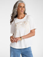 T-shirt Bianco ELENA MIRO G344Z 011 Donna 