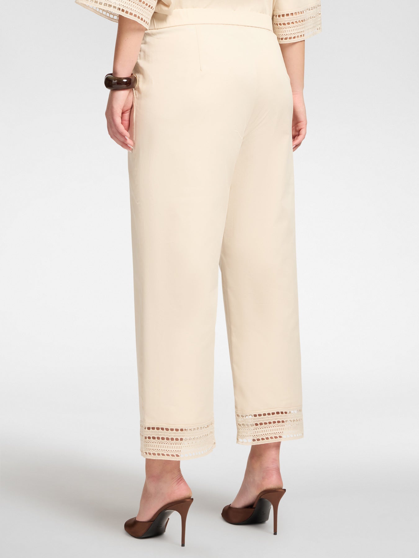 Pantalone Avorio ELENA MIRO P008P 002 Donna 