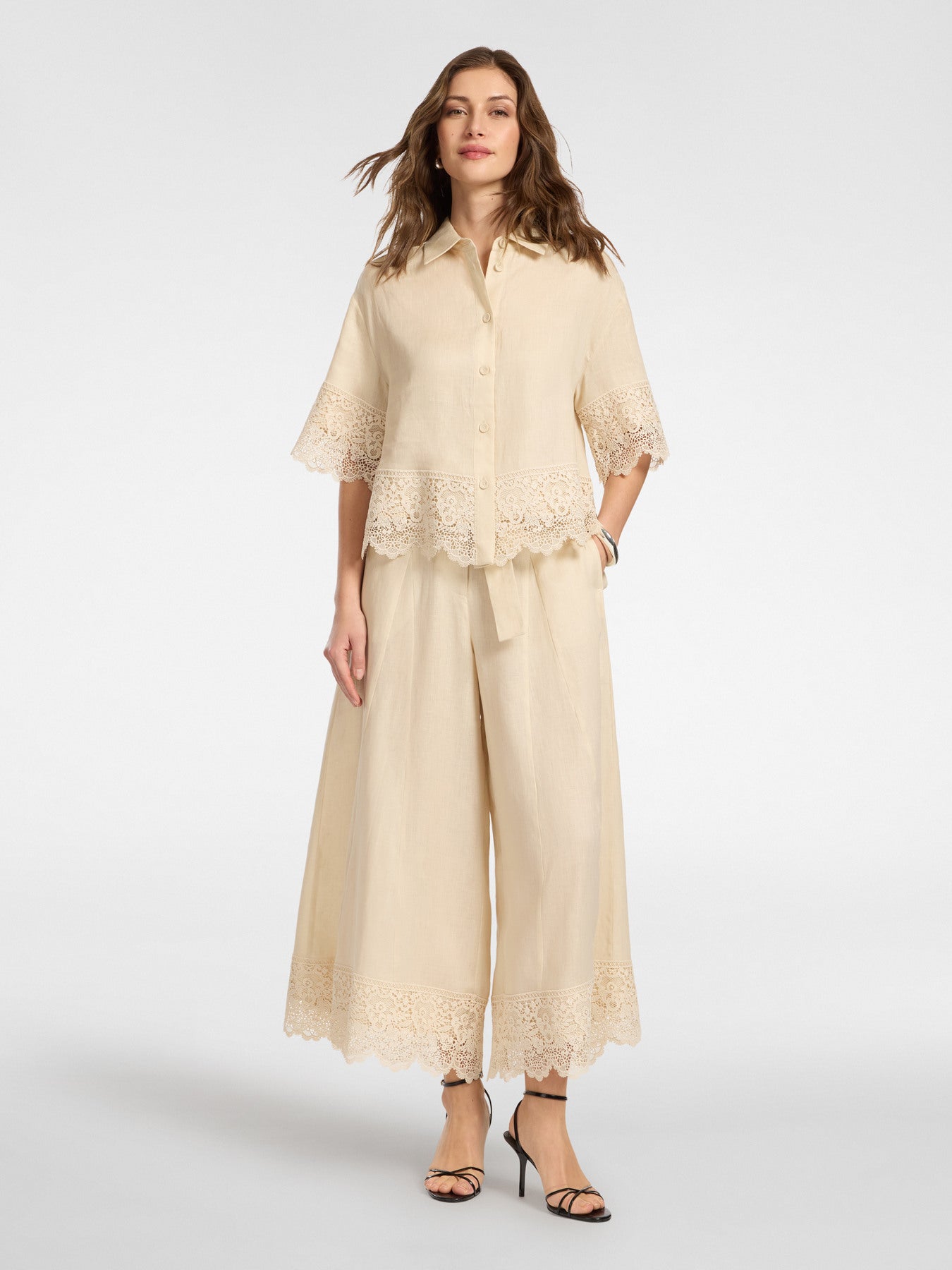 Gonna Avorio ELENA MIRO P184P 002 Donna 
