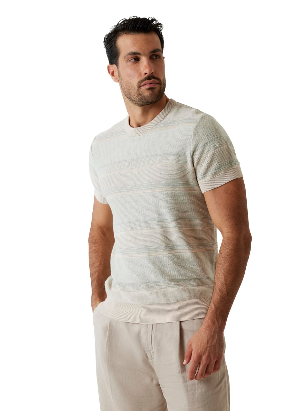 T-shirt Verde GUESS M6GR077Z0560 SM11 Uomo 