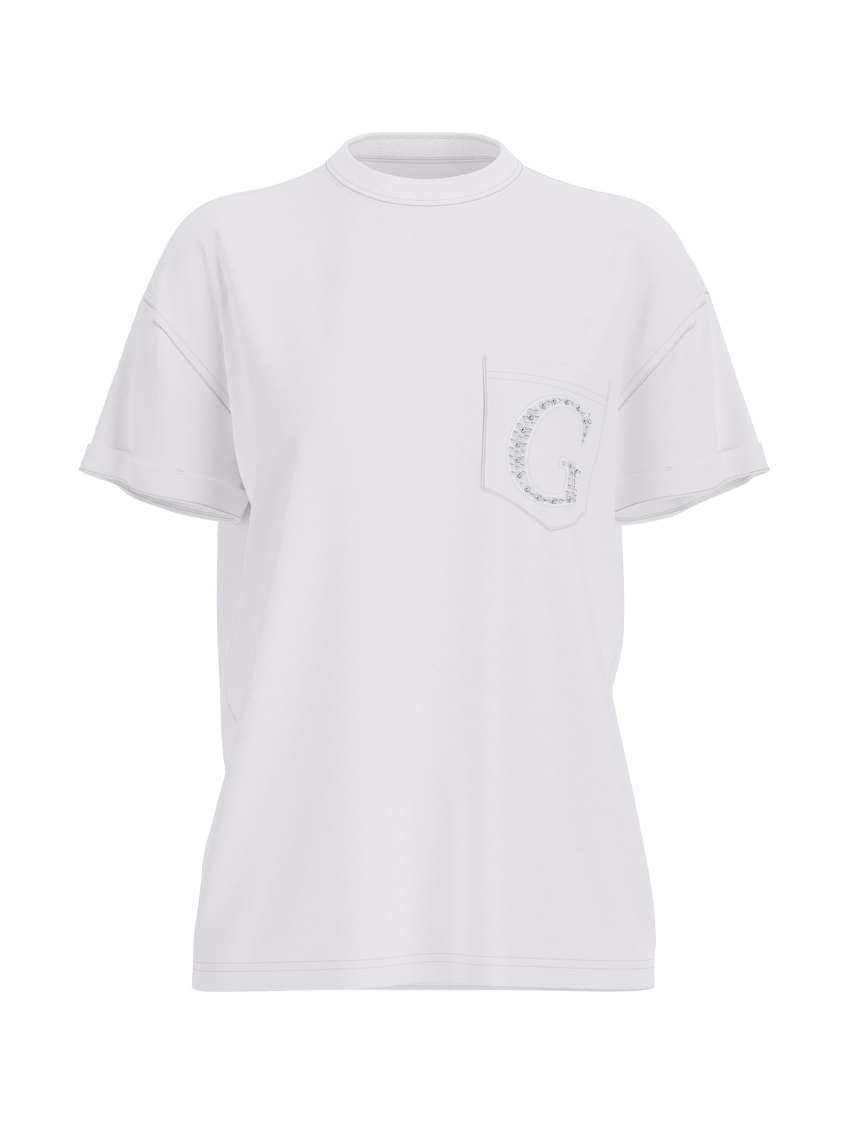 T-shirt Bianco GUESS W6GI17_K3037_ G011 Donna 