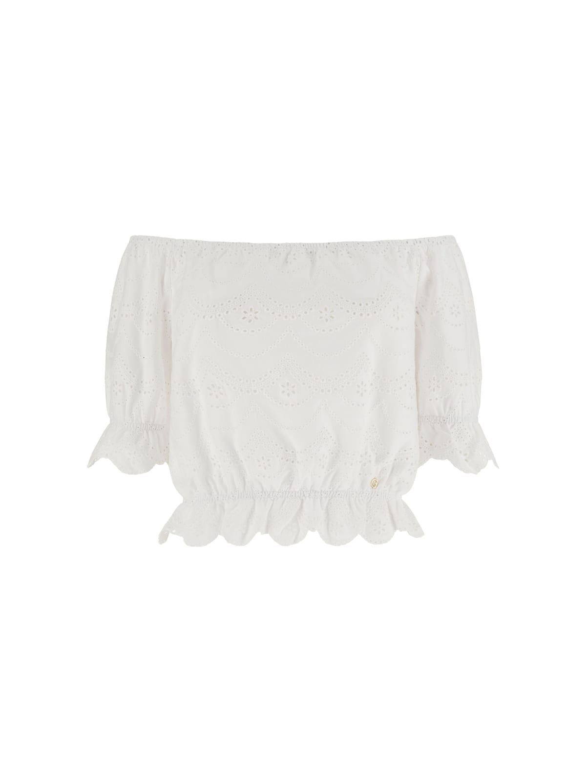 Top Bianco GUESS W6GP19_K2949_ G011 Donna 