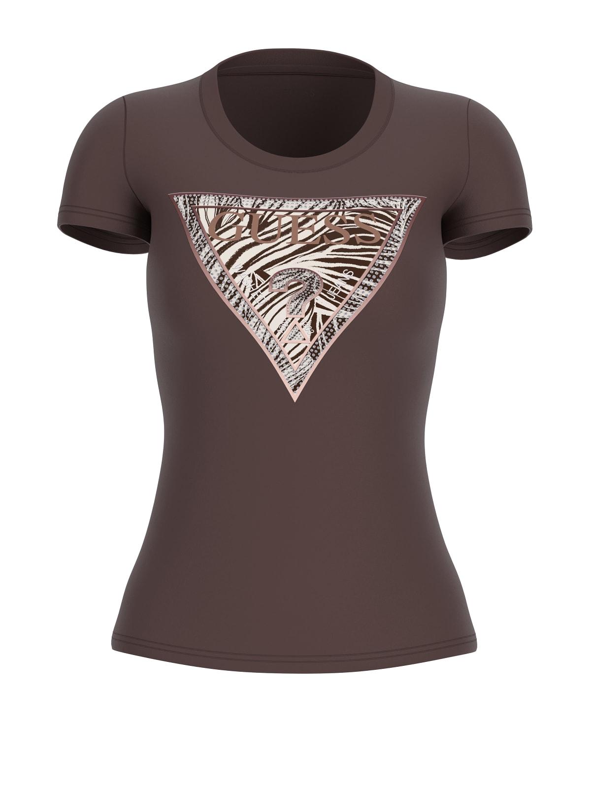 T-shirt Donna Marrone   GUESS - Modalternativa