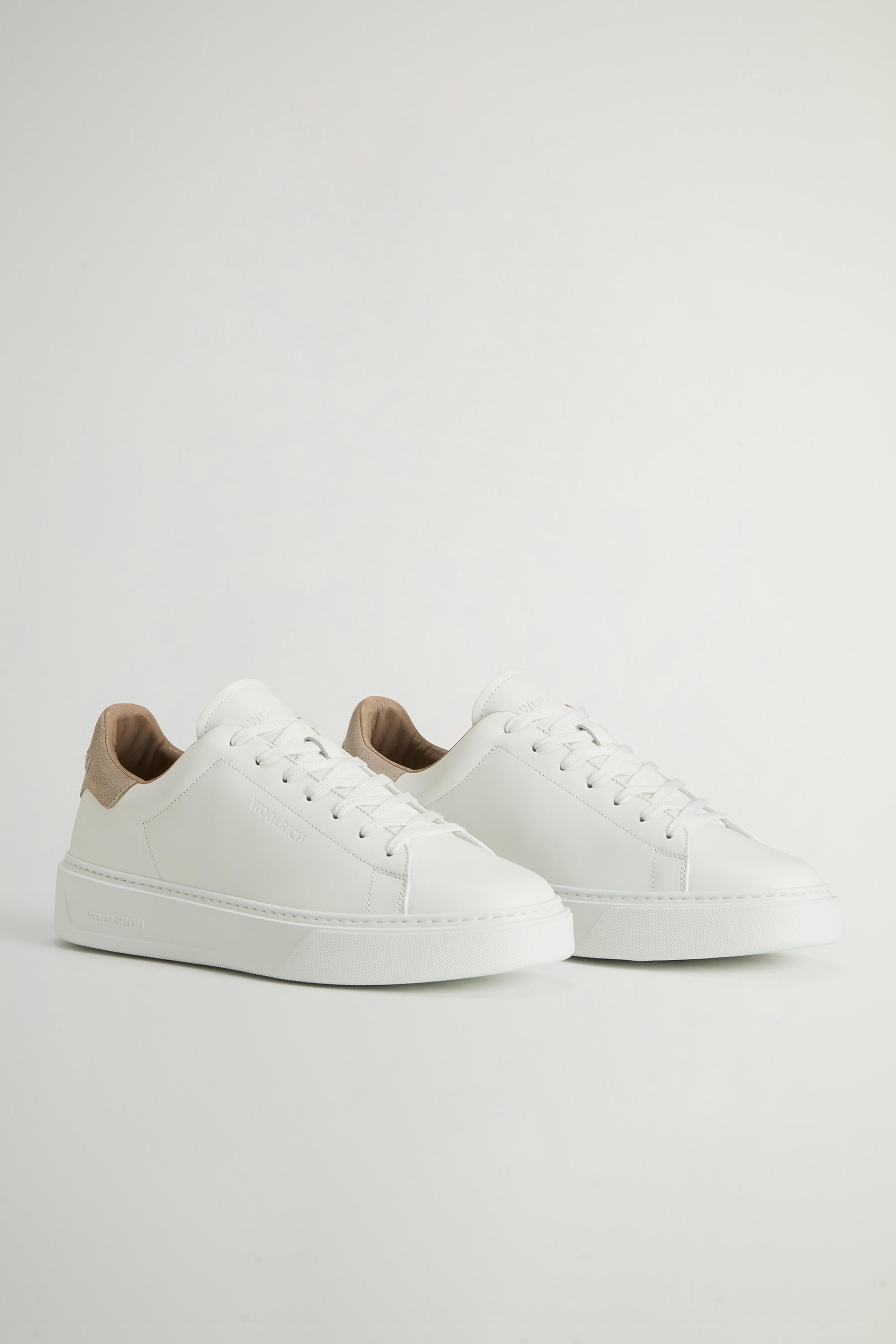 Scarpa Uomo Bianco/beigie Pelle  WOOLRICH - Modalternativa