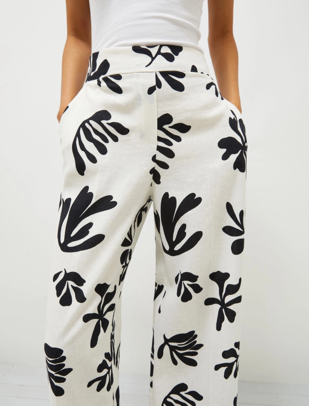 Pantalone Bianco/nero MARELLA ANTIOPE 001 Donna 