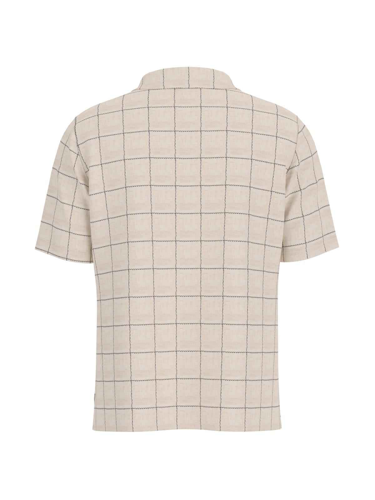 Camicia Uomo Beige/nero Lino/cotone  GUESS - Modalternativa