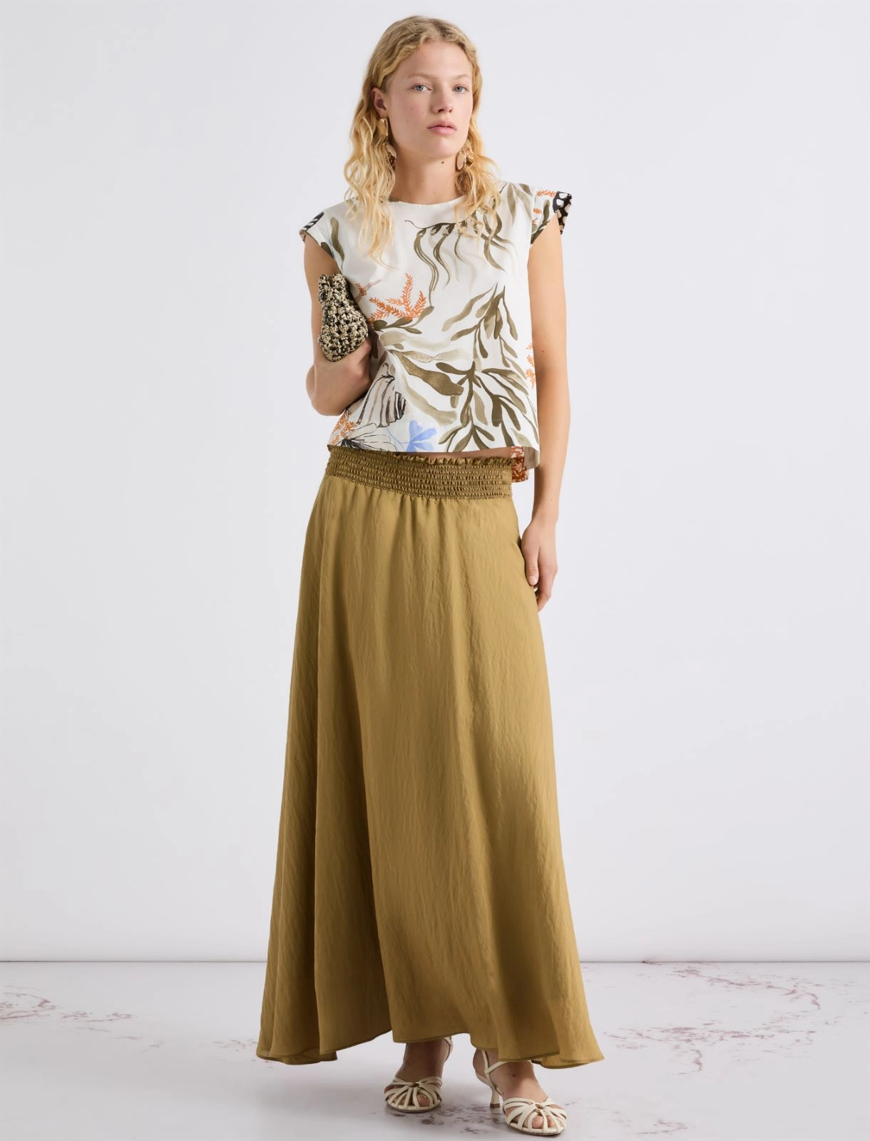 Top Donna Marrone Cotone Fantasia MARELLA - Modalternativa