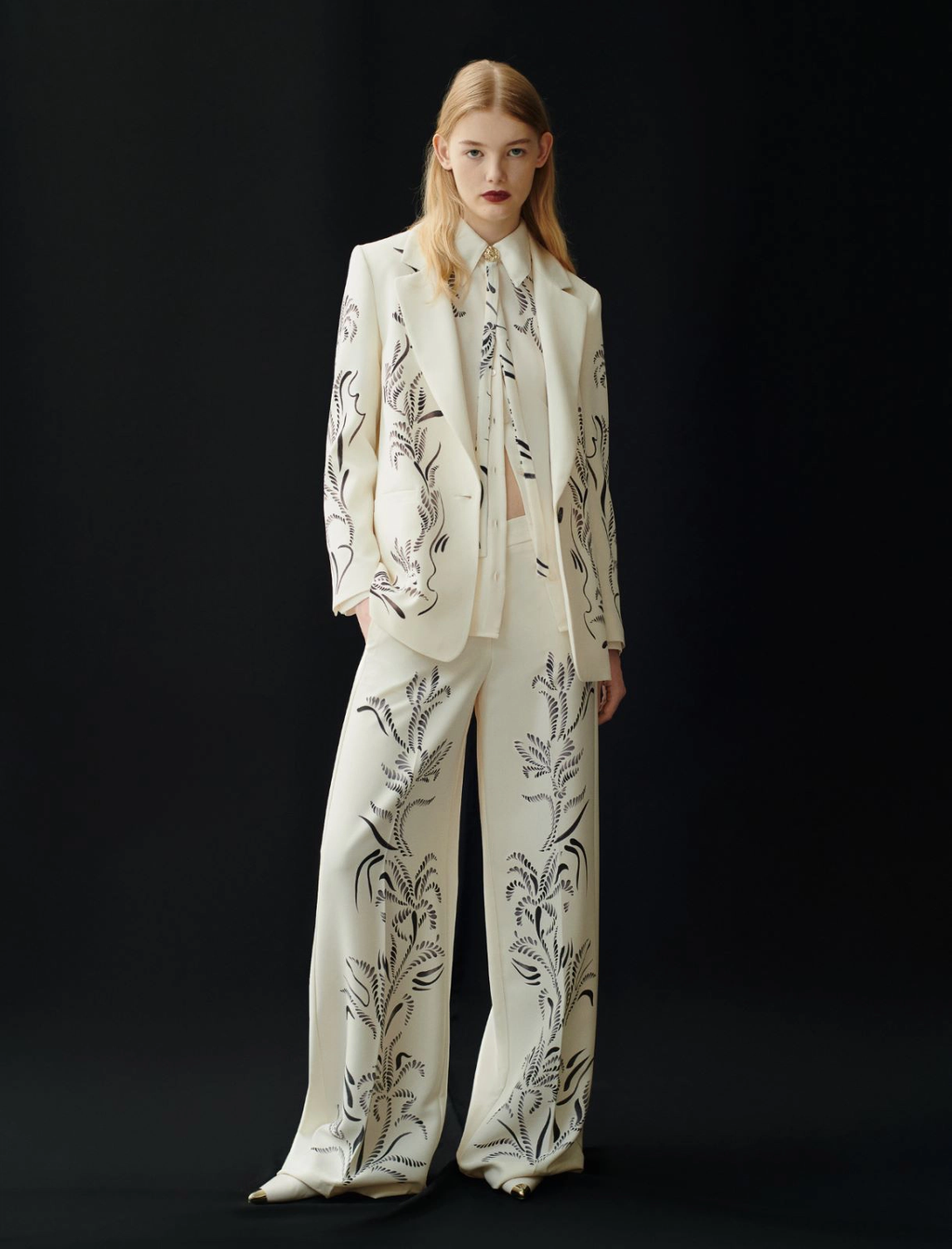 Pantalone palazzo Bianco MARELLA PESCO 001 Donna 