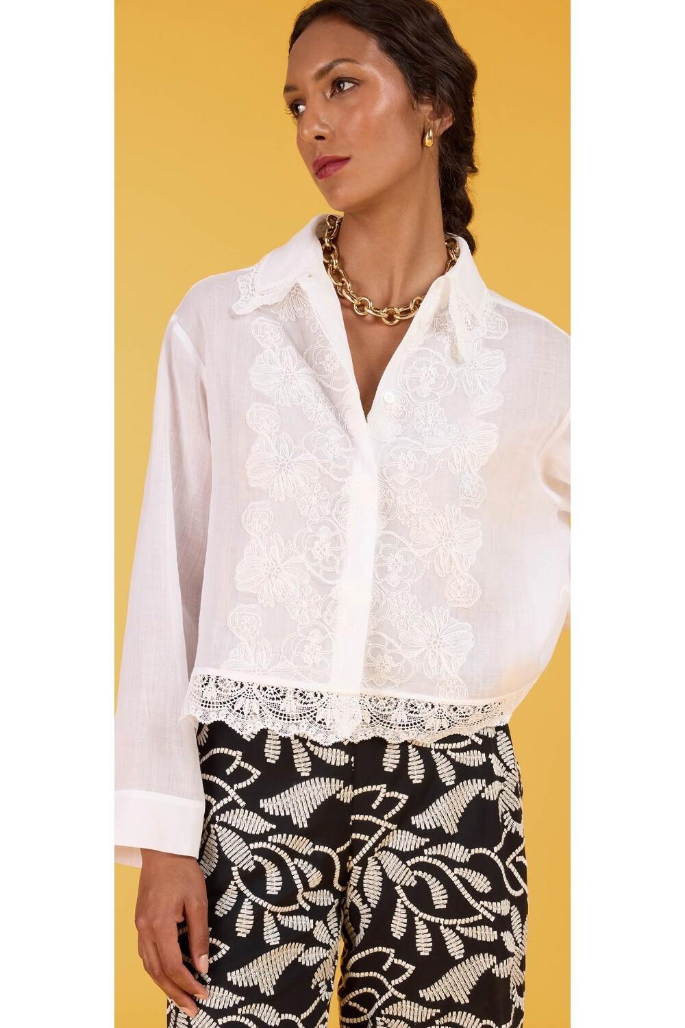 Camicia Bianco ELENA MIRO' 5194P000280N 01 Donna 