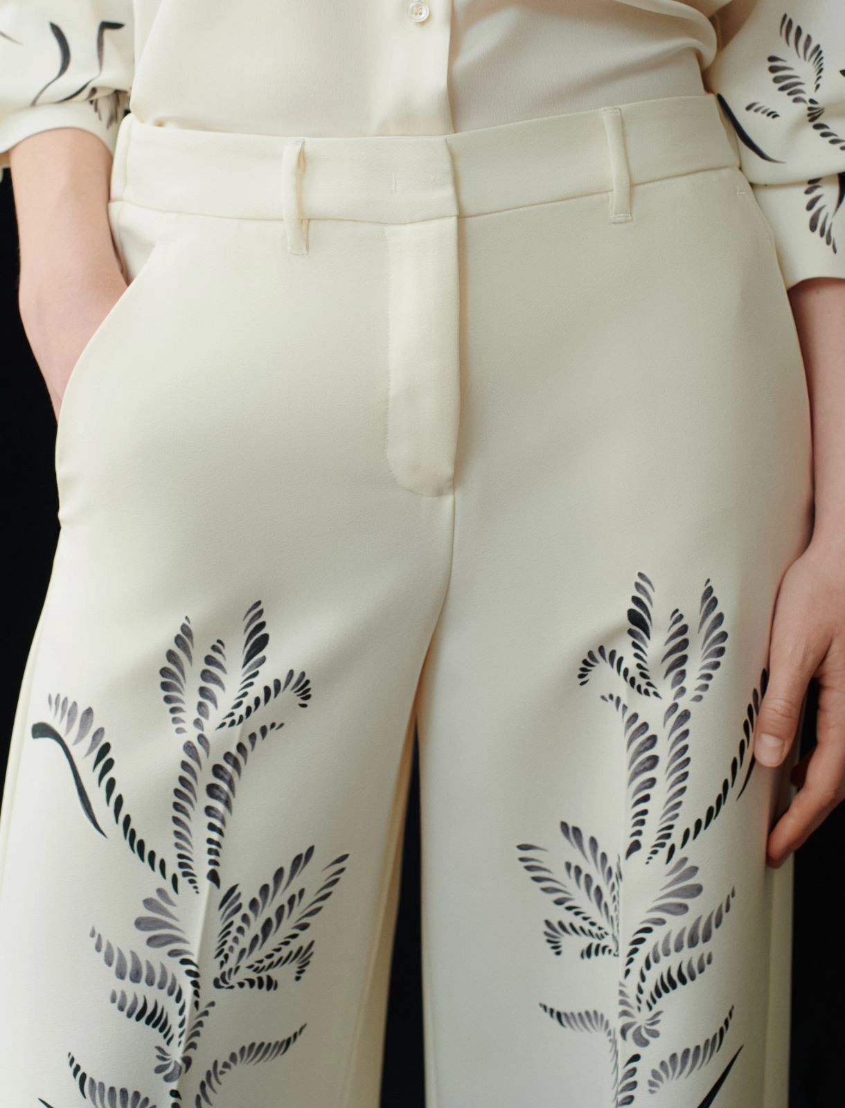 Pantalone palazzo Bianco MARELLA PESCO 001 Donna 