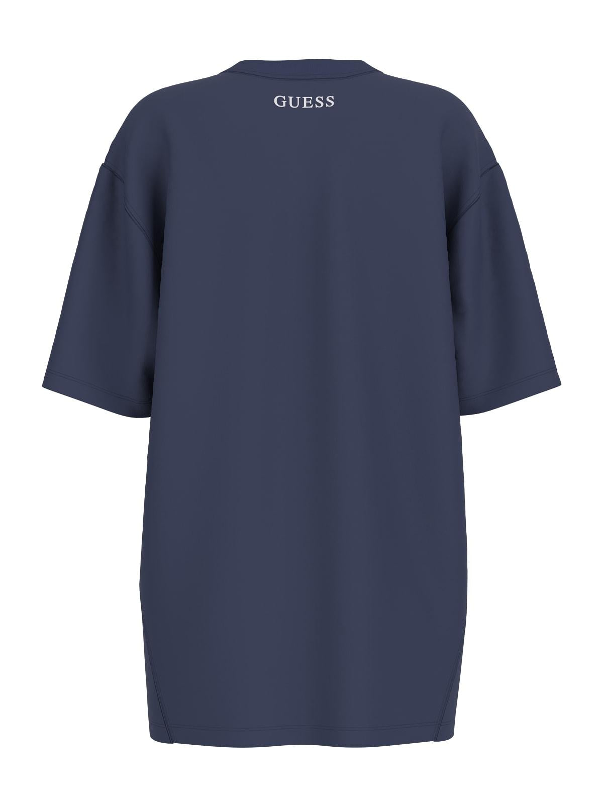 T-shirt Donna Blu Cotone Logo GUESS - Modalternativa