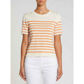 Maglia Donna Bianco/arancio Cotone Righe PENNY BLACK - Modalternativa