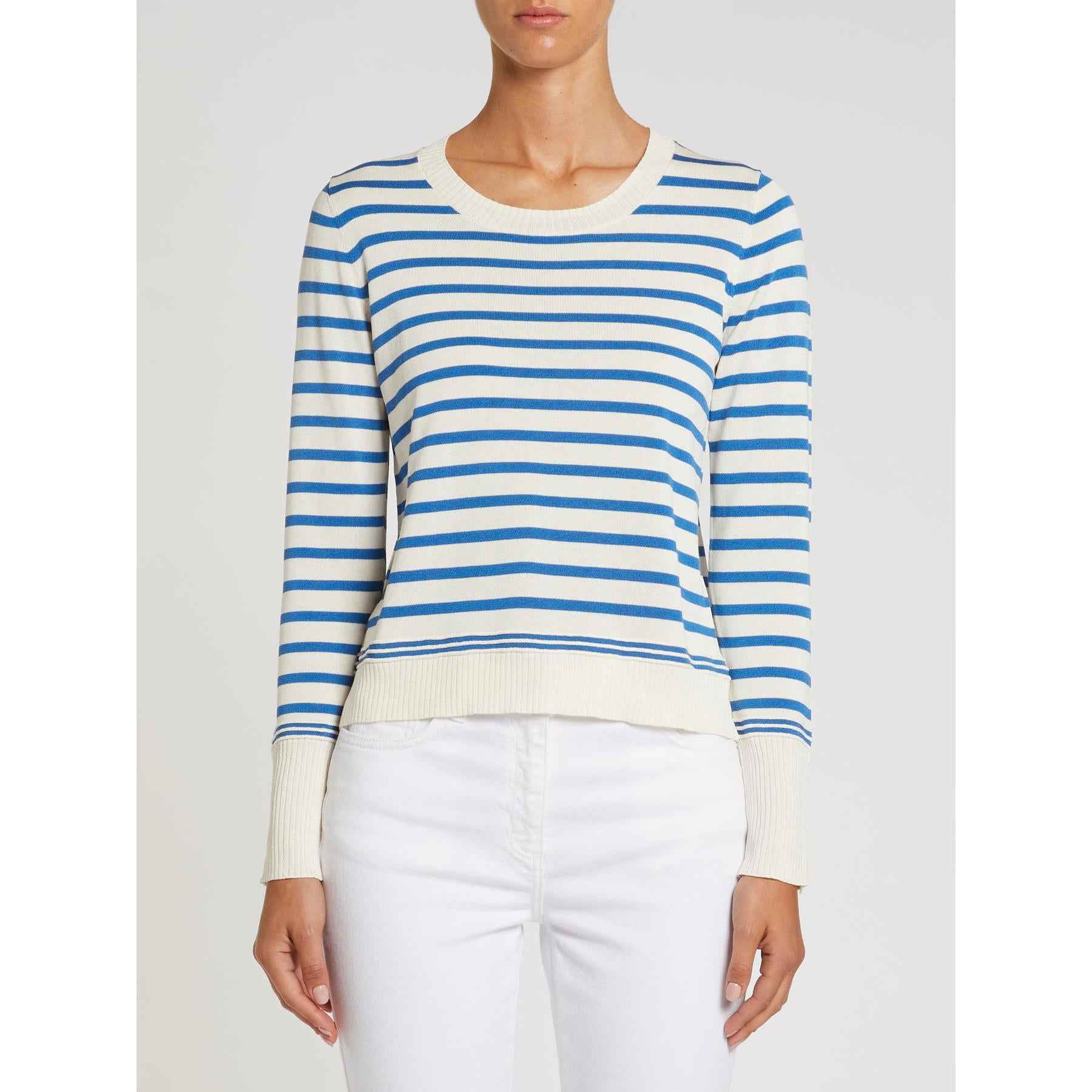 Maglia Donna Bianco/blu Cotone Righe PENNY BLACK - Modalternativa