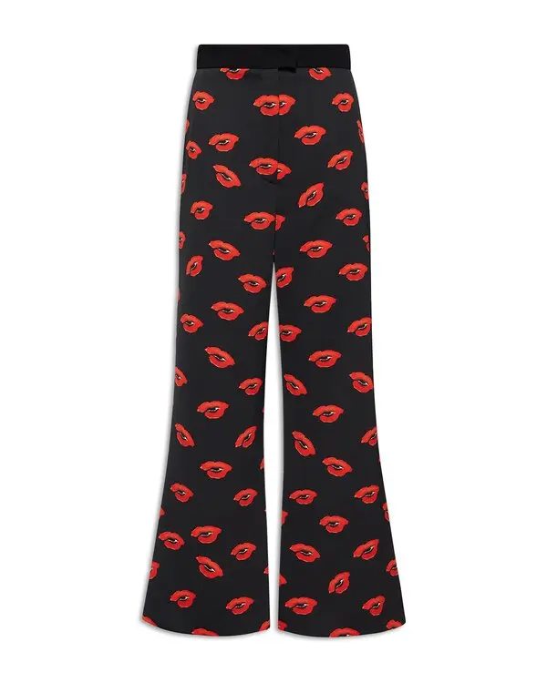 Pantalone gropper Nero e rosso MARELLA ROBERT 004 Donna 