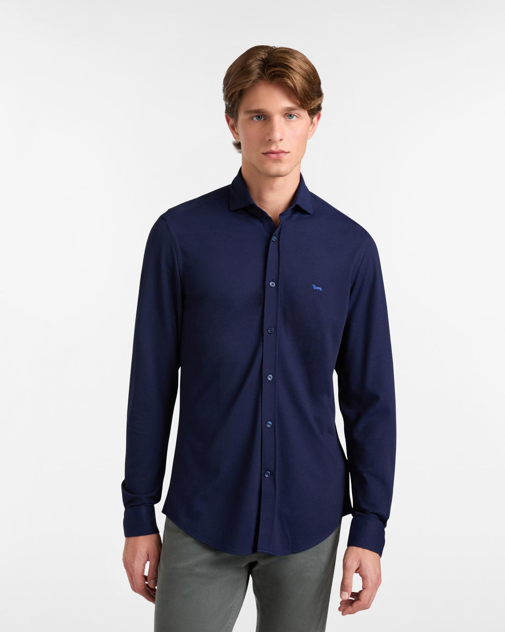 Camicia Blu HARMONT&BLAINE CNP001I 836 Uomo 