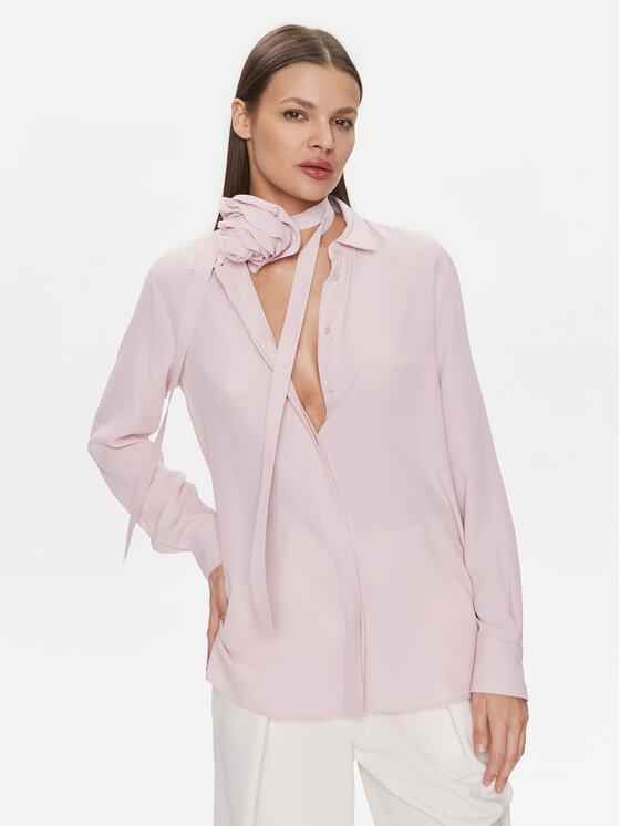 Camicia Donna Rosa Cotone Con fiori applicati MARELLA - Modalternativa