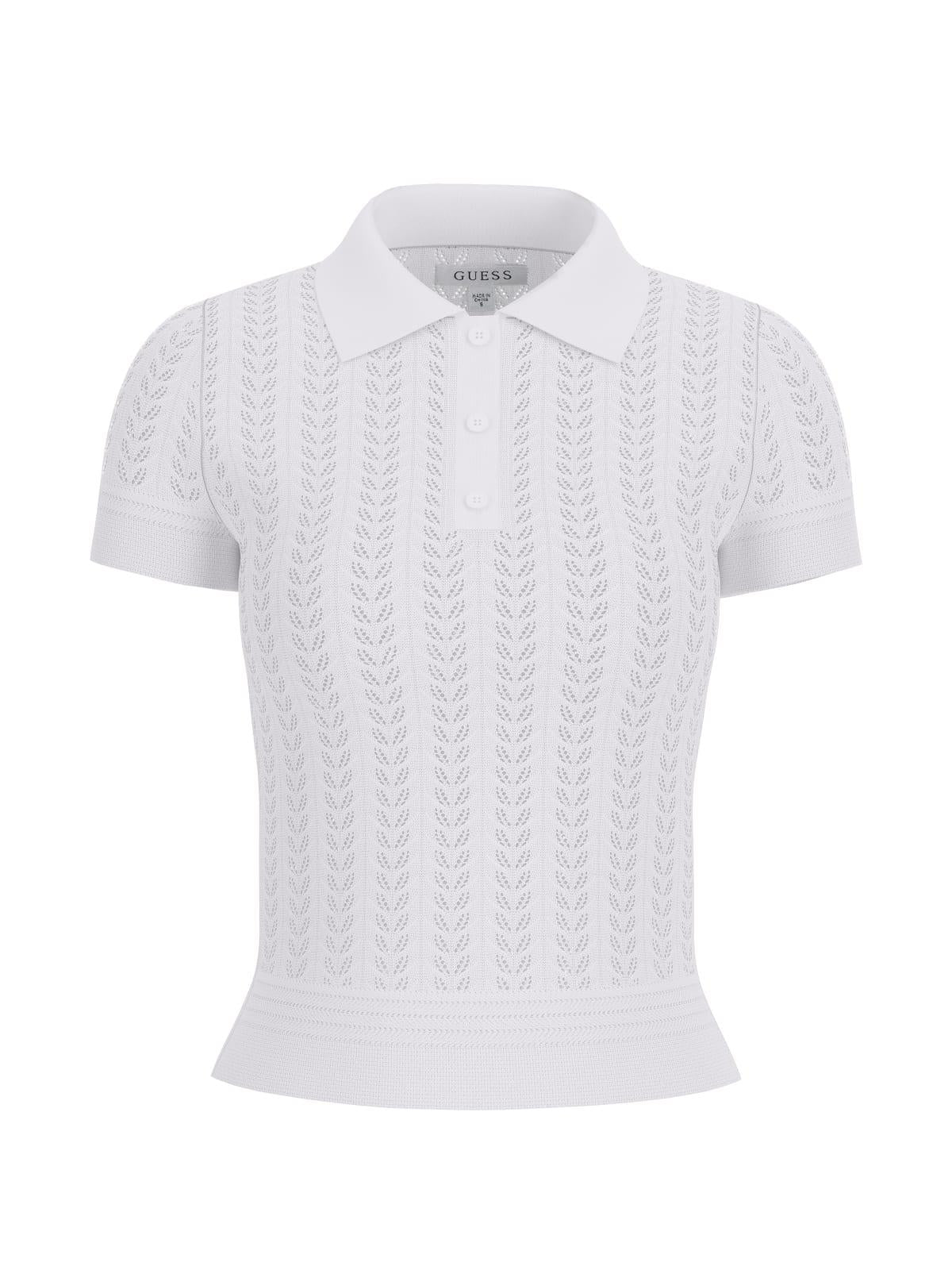 Polo Bianco GUESS W6GR25_Z0672_ G106 Donna 
