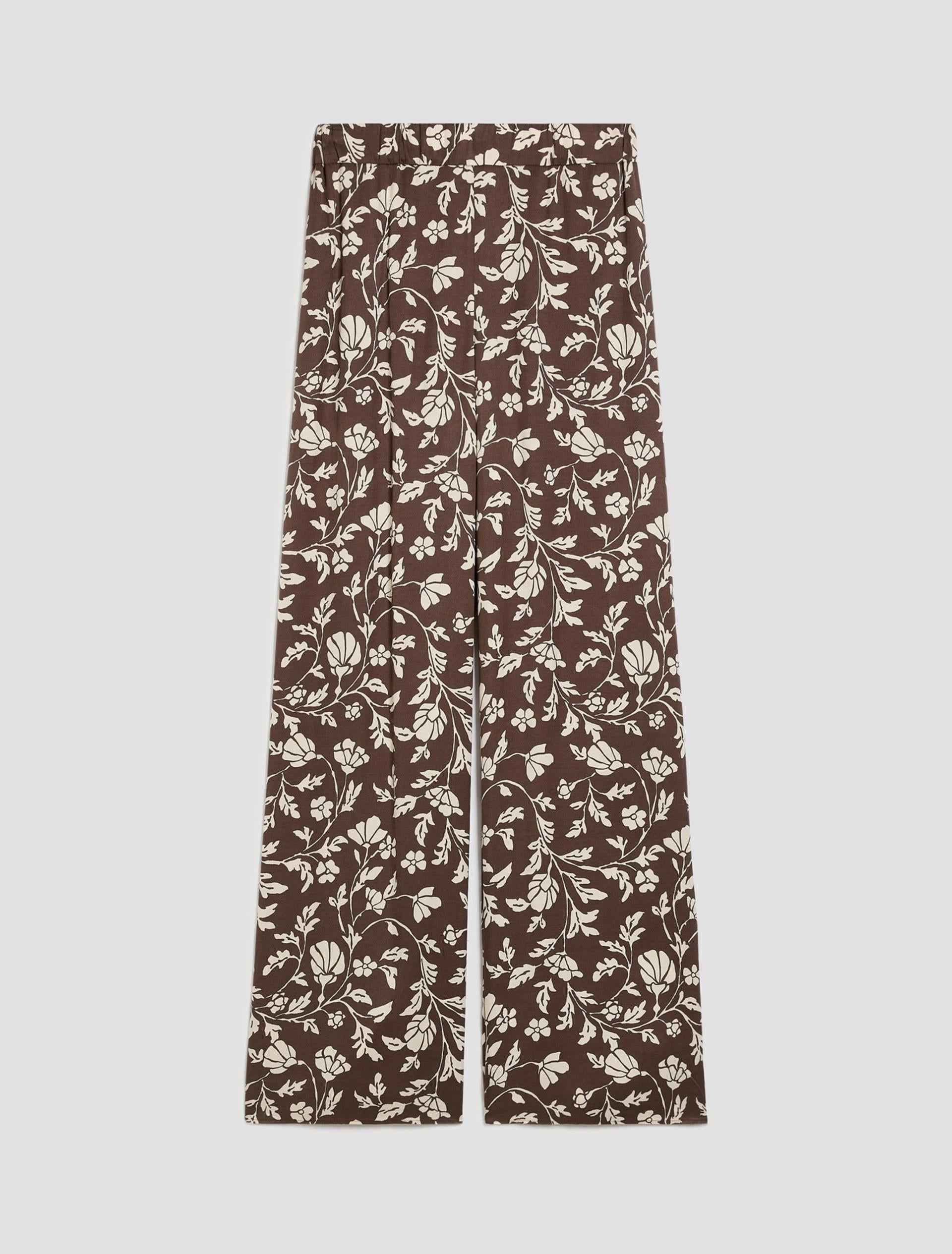 Pantalone Donna Beige/verde Viscosa Foglie PENNY BLACK - Modalternativa