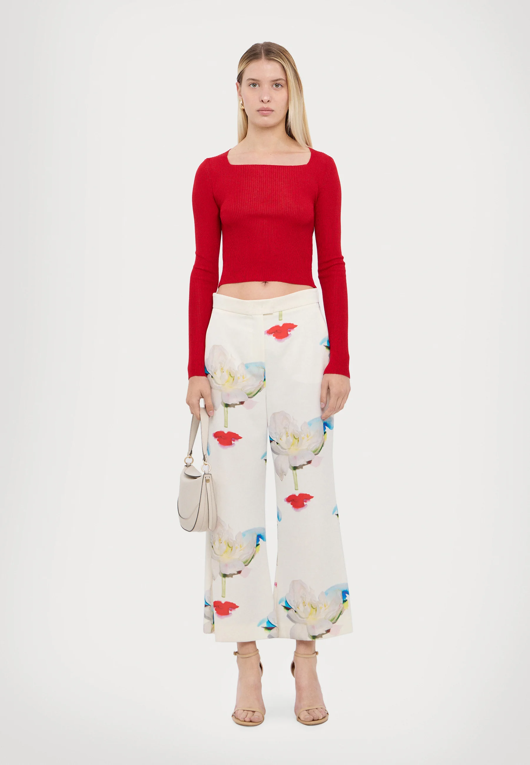 Pantalone gropper Bianco MARELLA ROBERTR 001 Donna 