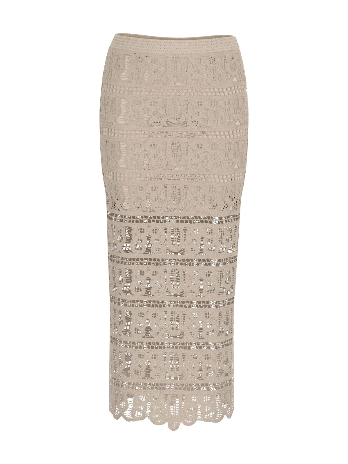 Gonna Donna Beige Pizzo  GUESS - Modalternativa