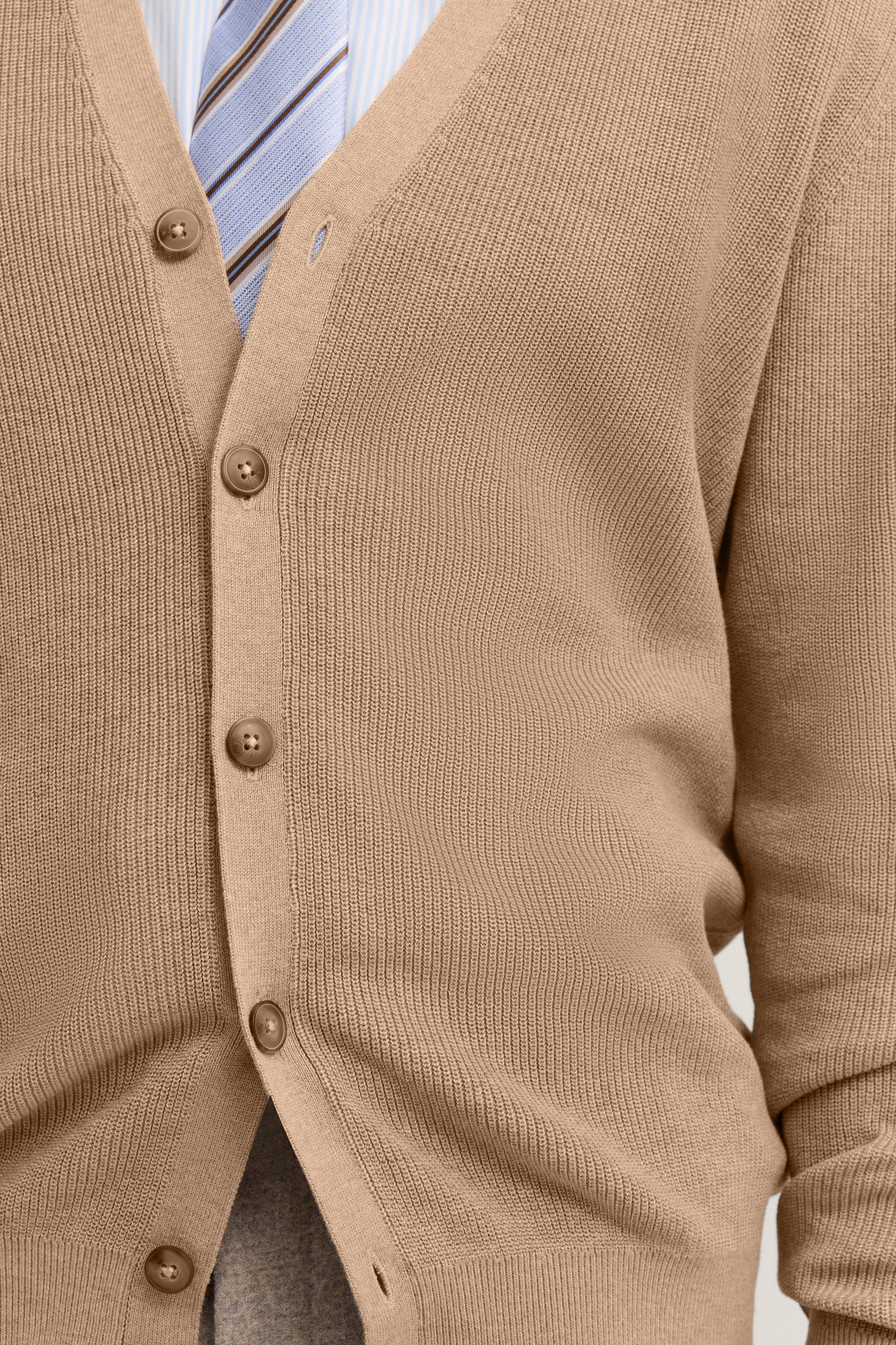 Cardigan Beige BUGATTI 85530D 40 Uomo 