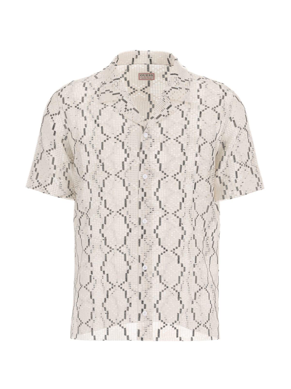 Camicia Bianco/nero GUESS M6GH54/W1814 F0F8 Uomo 