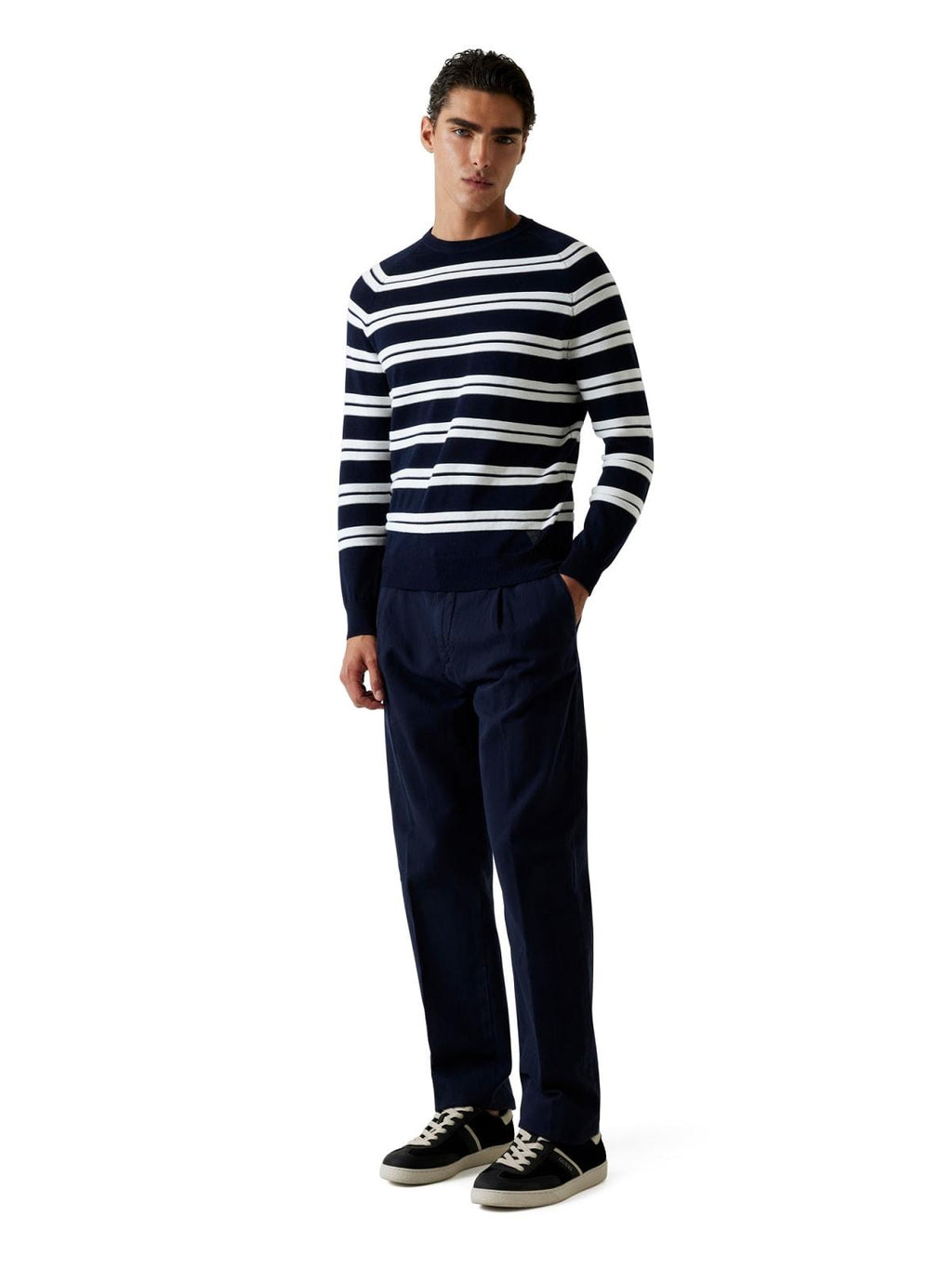 Maglia Blu/bianco GUESS M6GR14/Z0571 S76J Uomo 