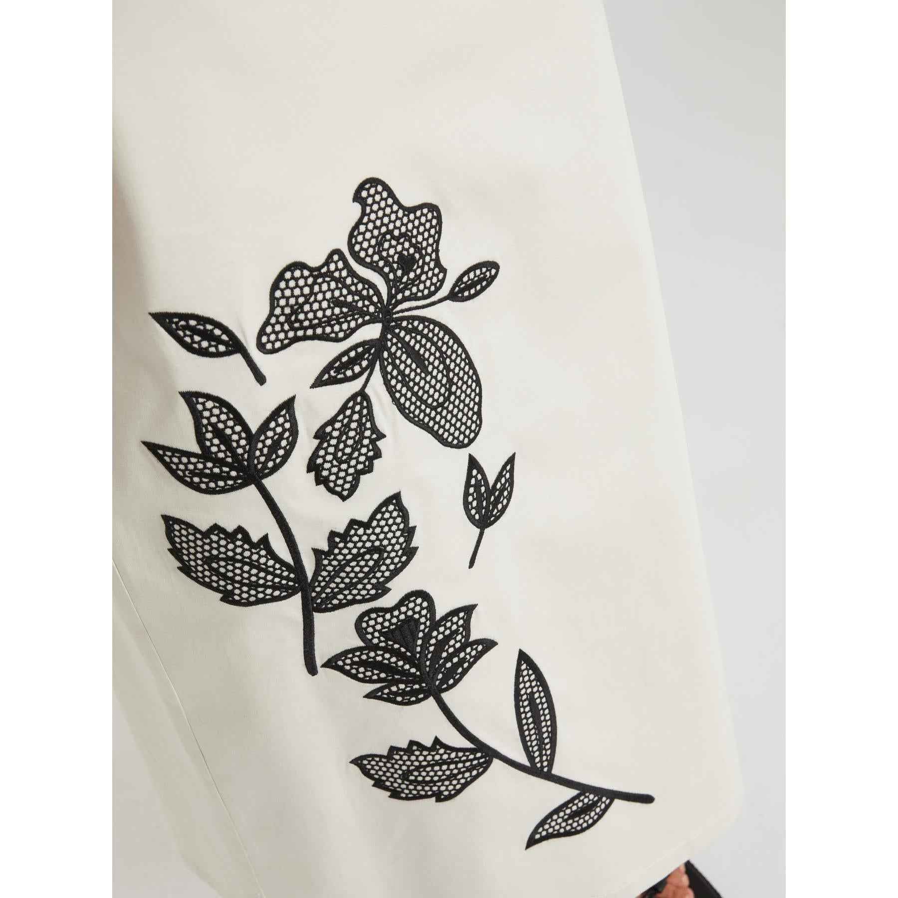 Gonna Donna Bianco/nero Cotone Bicololre PENNY BLACK - Modalternativa