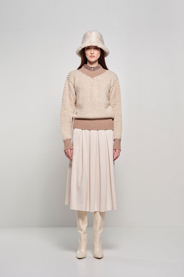 Maglia Beige BOMBOOGIE MW9284TTRA5 0103 Donna 