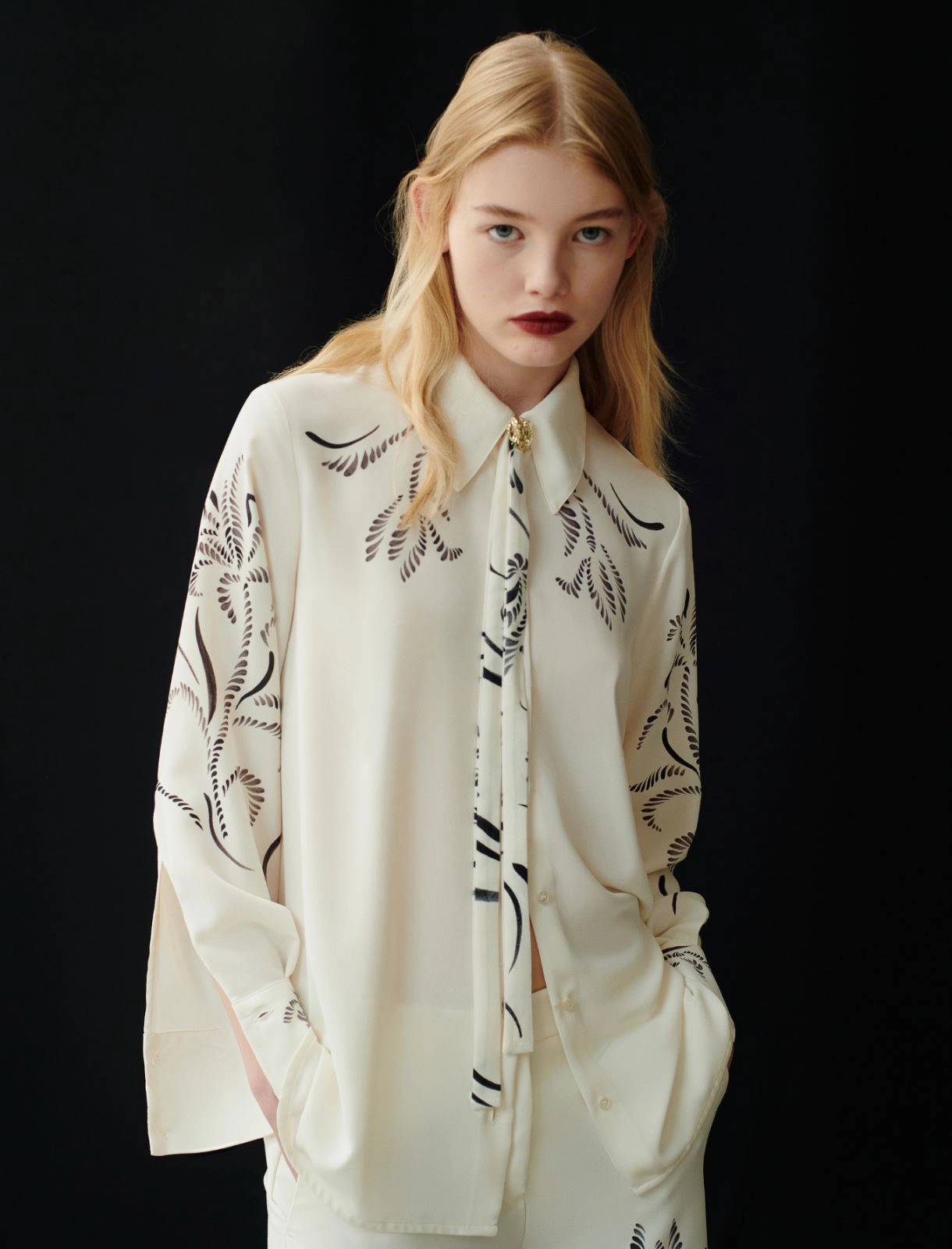 Camicia Donna Bianco Jersey Stampa animale MARELLA - Modalternativa
