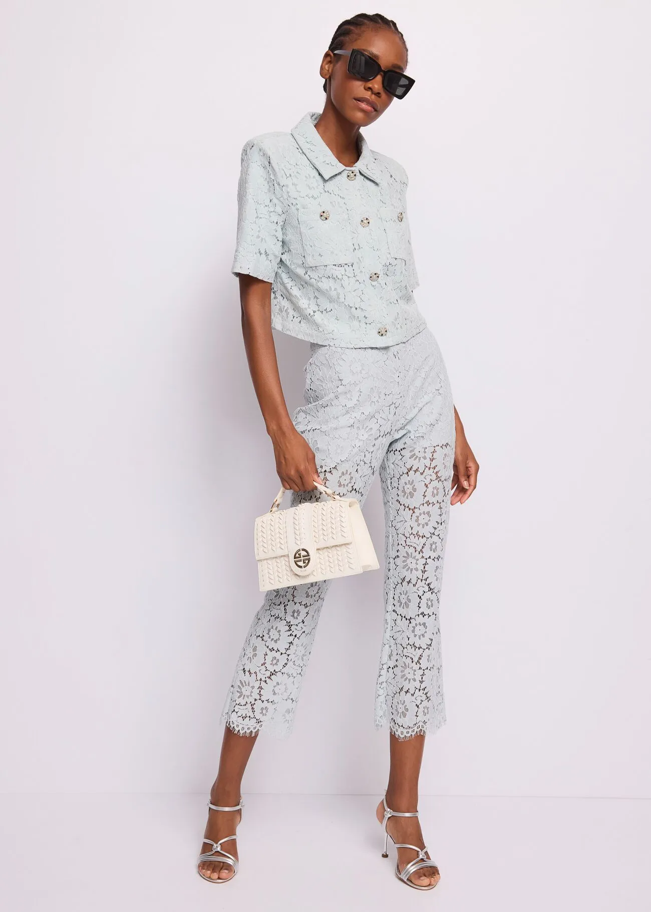 Pantalone Celeste polvere GAUDì 25009 3989 Donna 