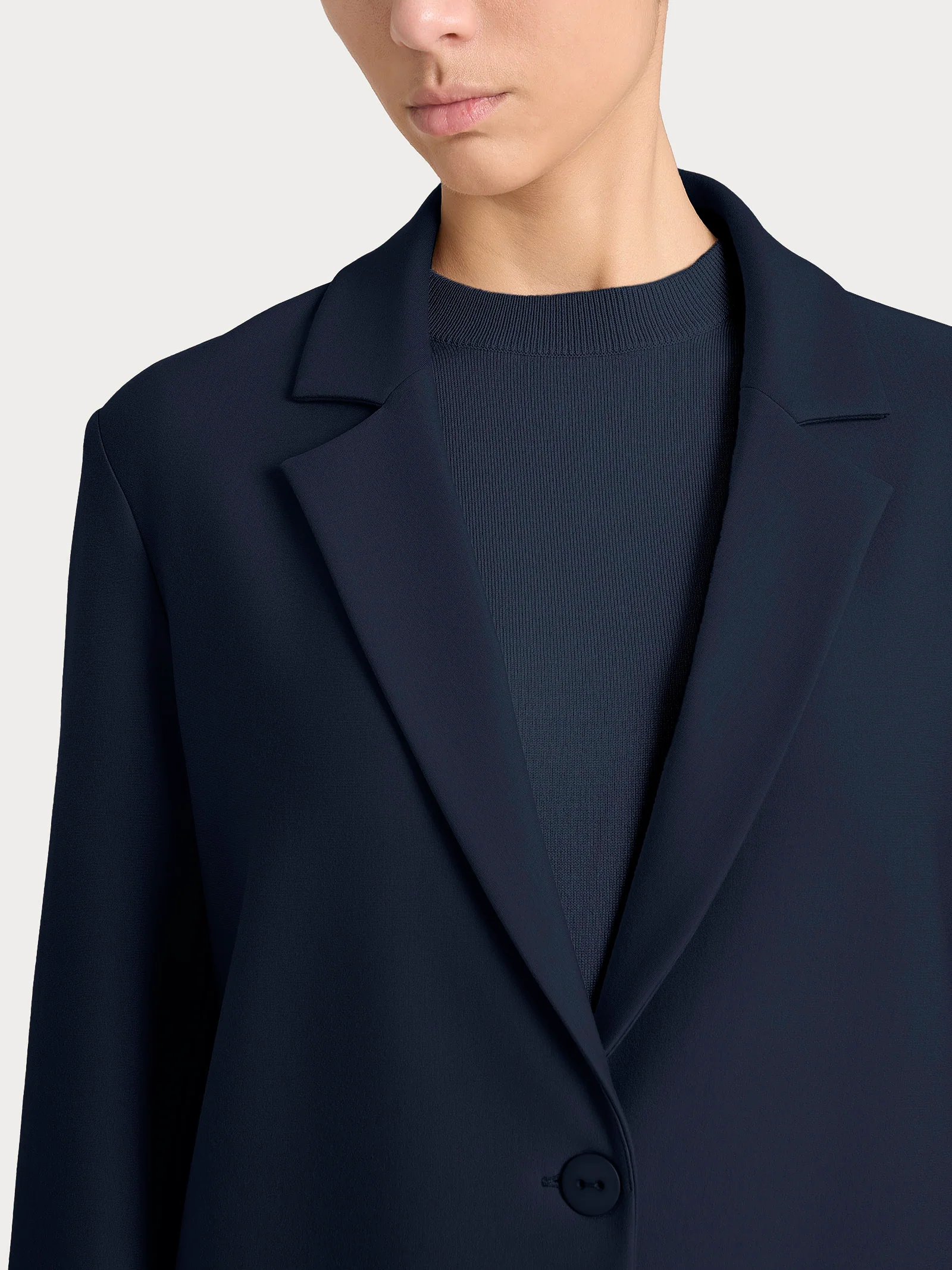 Giacca Donna Blu Jersey Monopetto RAGNO - Modalternativa