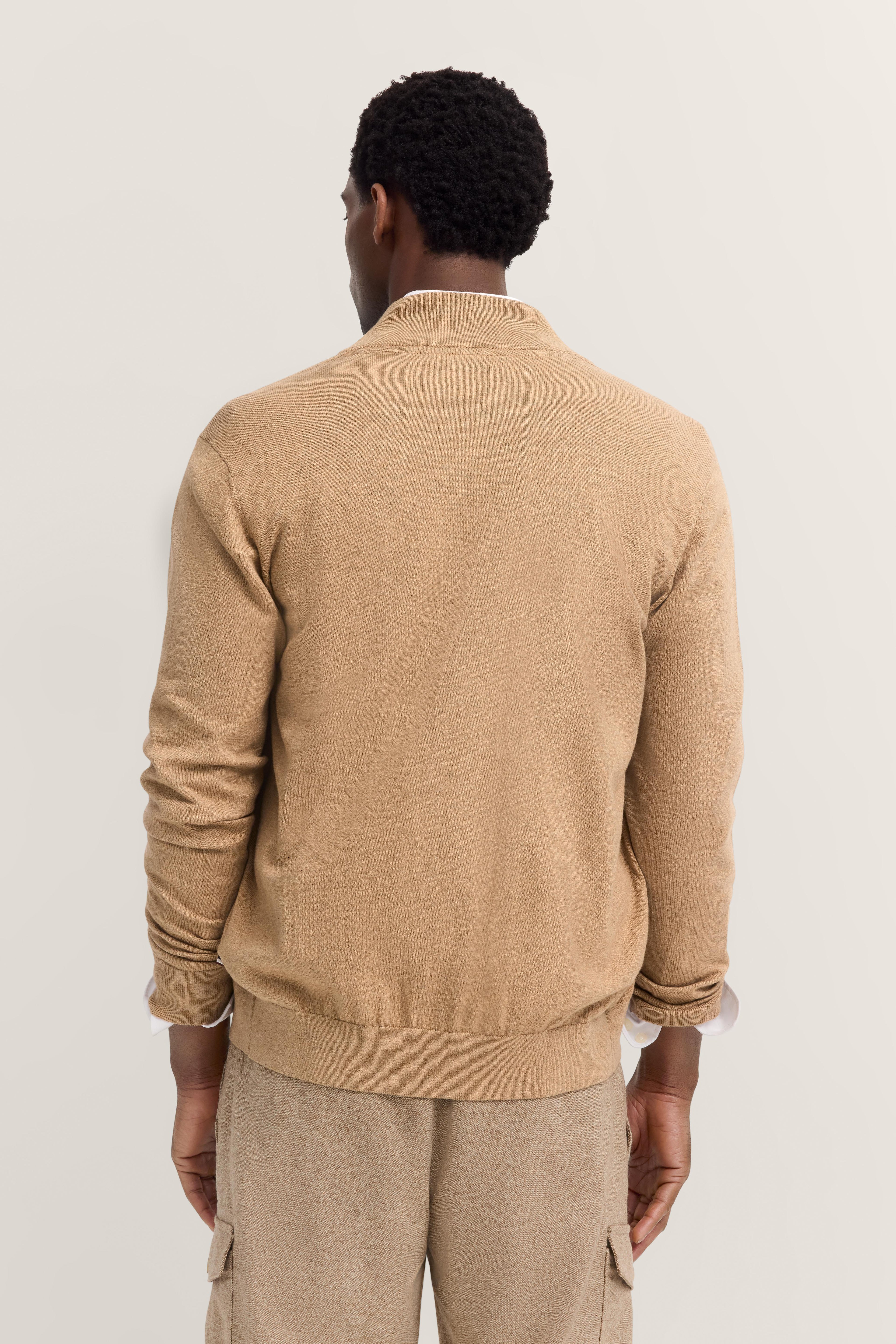 Cardigan con zip Beige BUGATTI 85520D7600 40 Uomo 