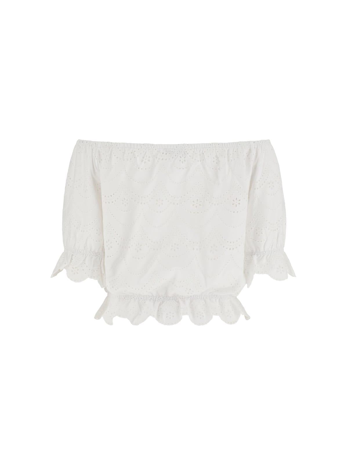Top Bianco GUESS W6GP19_K2949_ G011 Donna 