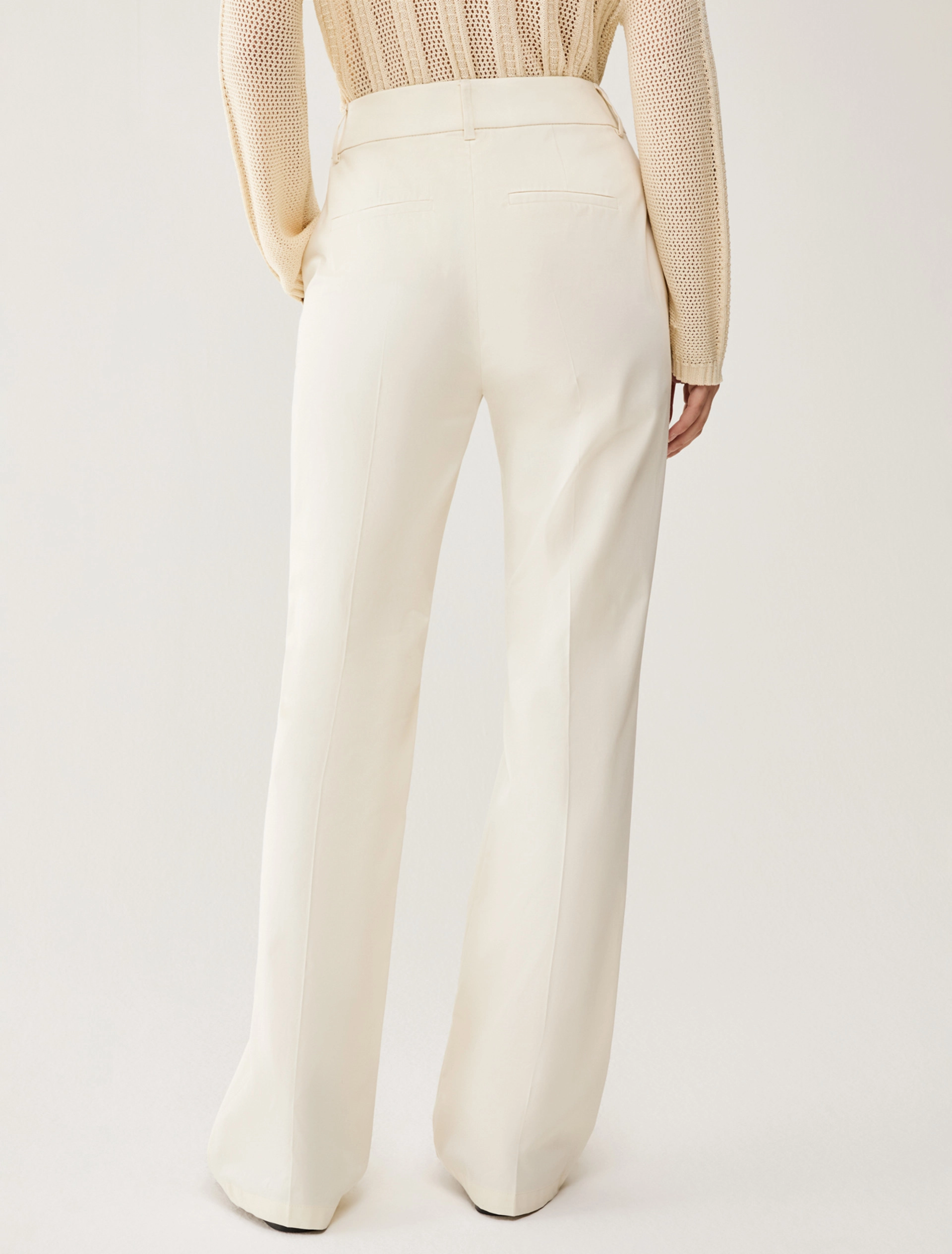 Pantalone Donna Avorio Cotone Tinta unita PENNY BLACK - Modalternativa