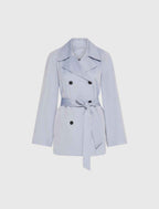 Trench Donna Celeste Cotone Tinta unita MARELLA - Modalternativa