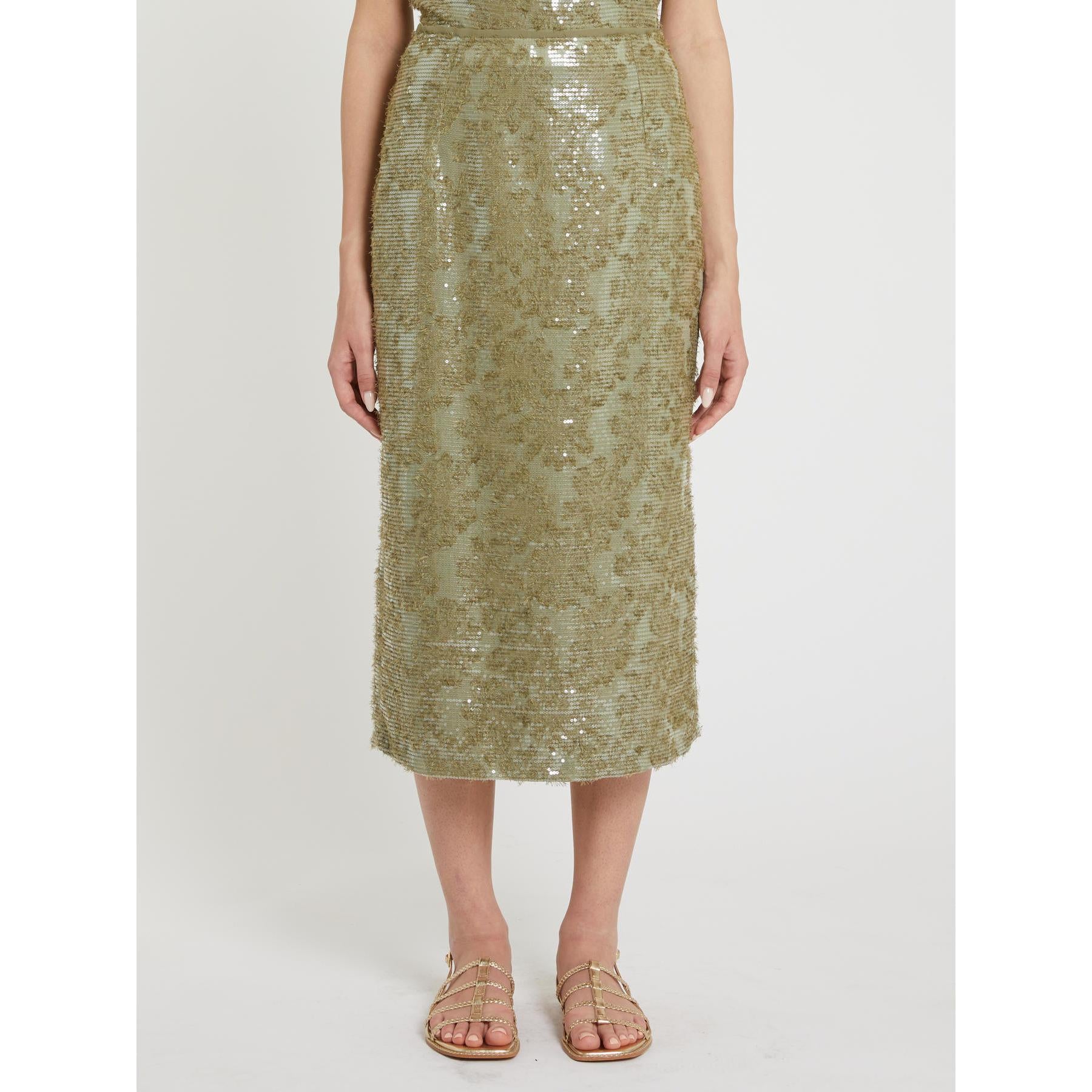 Gonna Verde oliva PENNY BLACK RAMO 002 Donna 