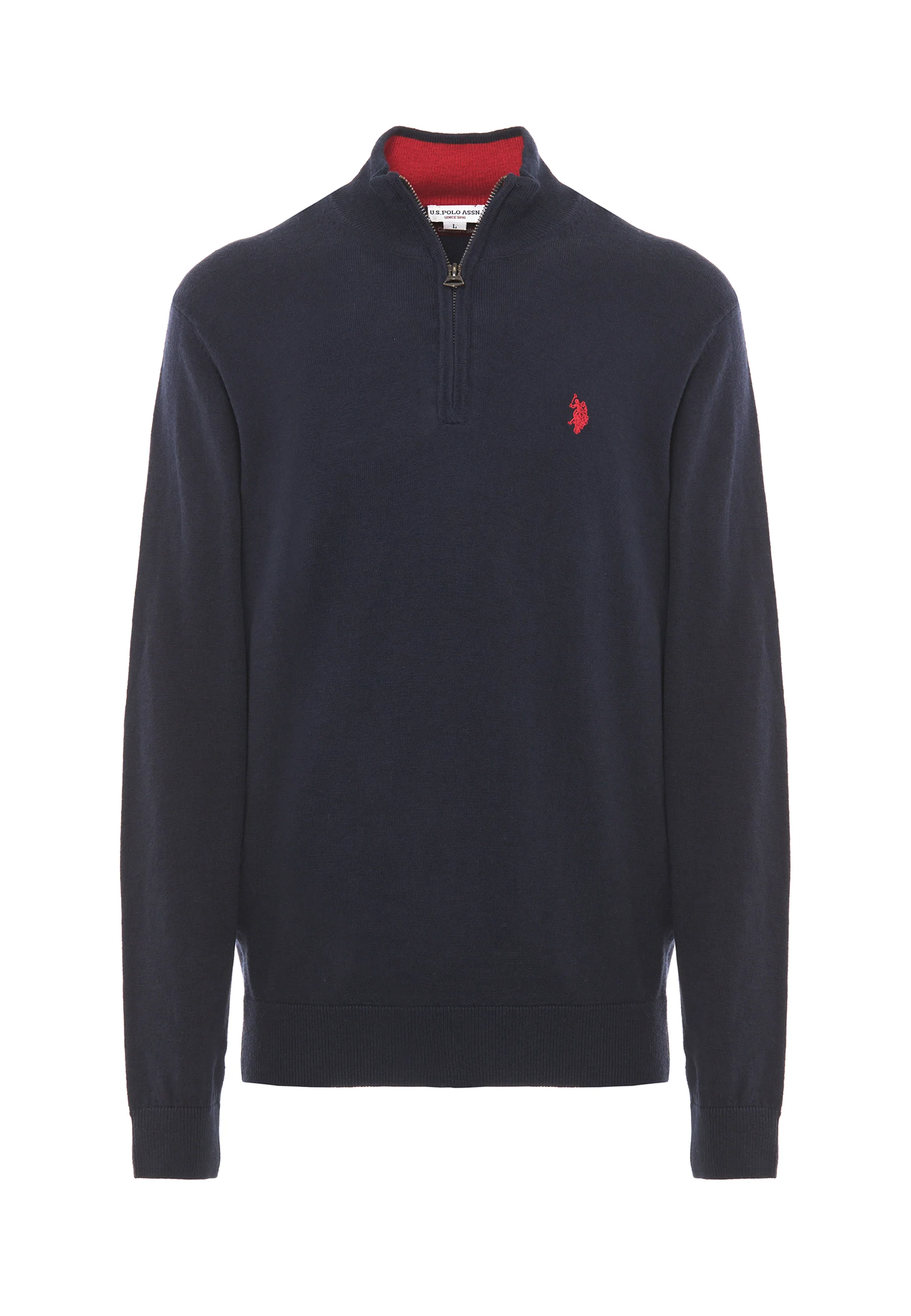 Maglia quarter zip Uomo Blu Cachemire Filo U.S. POLO ASSN. - Modalternativa