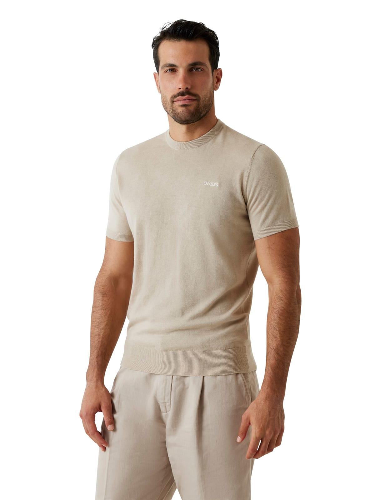 T-shirt Beige GUESS M6GR03/Z0556 G1GA Uomo 