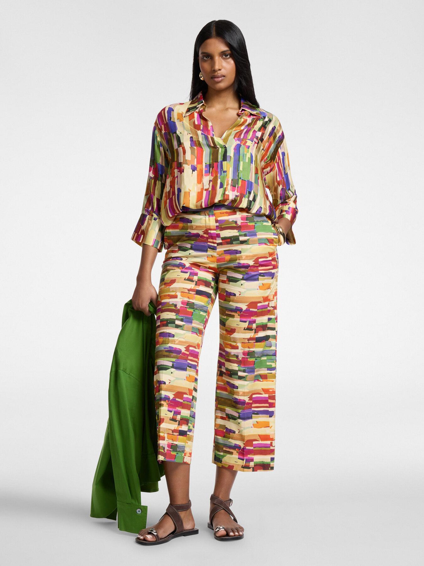 Pantalone Multicolor ELENA MIRO P020P 001 Donna 