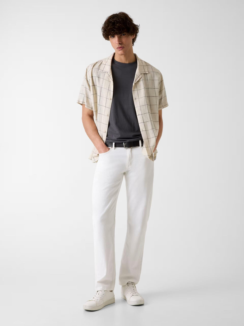 Camicia Beige/nero GUESS M6GH46/W1754 F1PV Uomo 