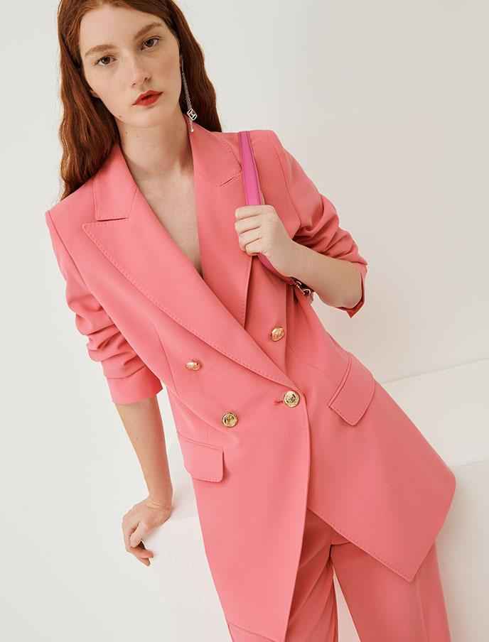 Giacca Donna Rosa Jersey Doppiopetto MARELLA - Modalternativa