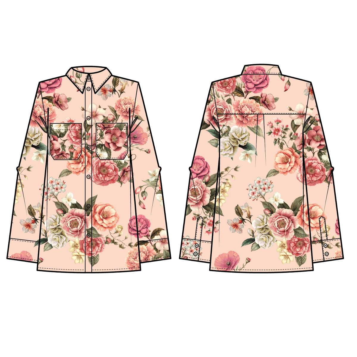 Camicia Donna Fantasia  Midi GUESS - Modalternativa