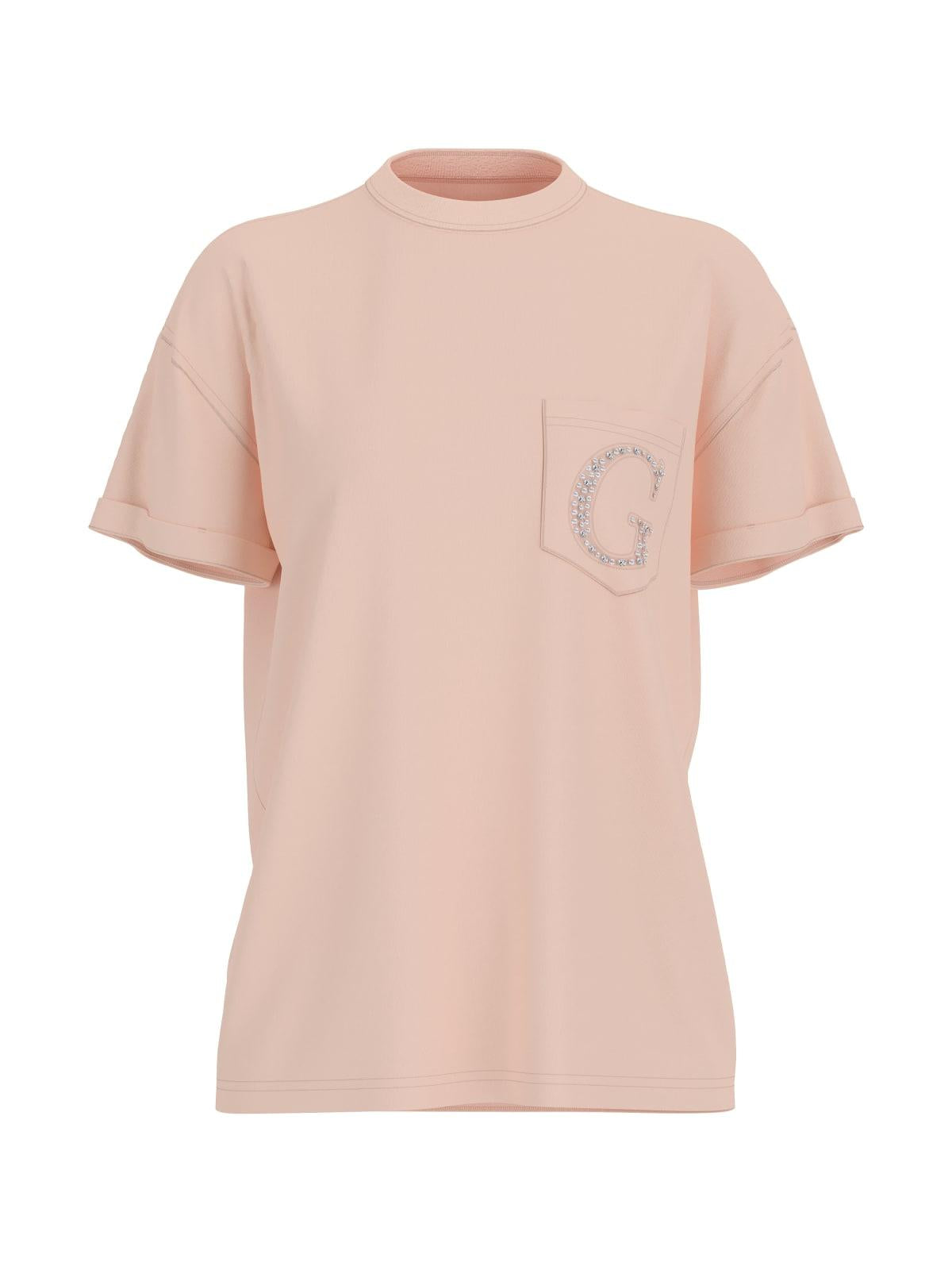T-shirt Donna Rosa Cotone Logato GUESS - Modalternativa