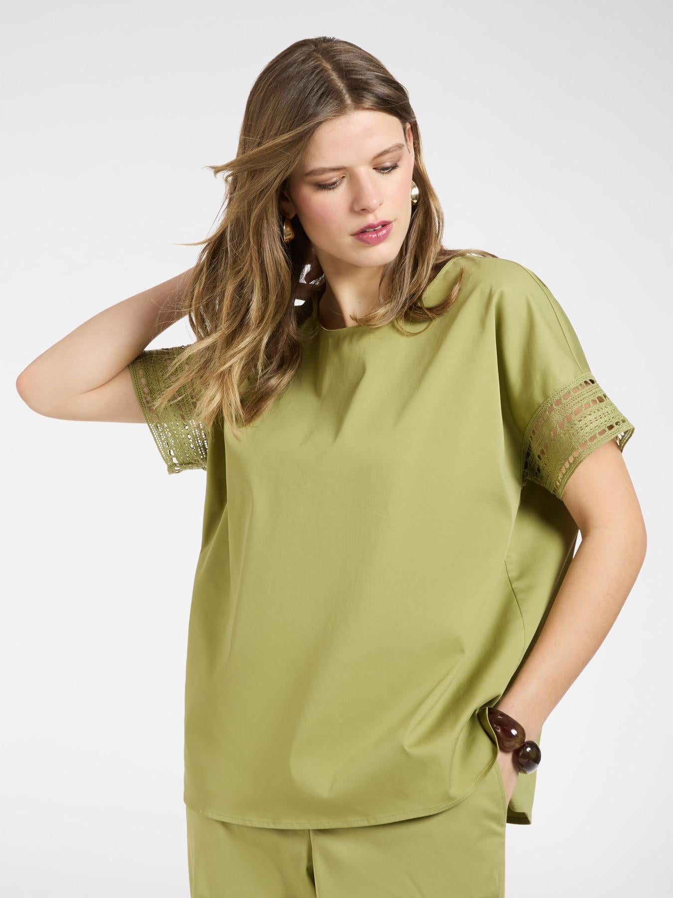 Blusa Verde ELENA MIRO 2163Z 0A5 Donna 