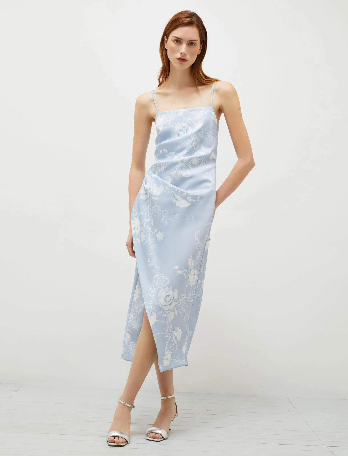 Abito Donna Celeste Jersey Stampa fiori MARELLA - Modalternativa